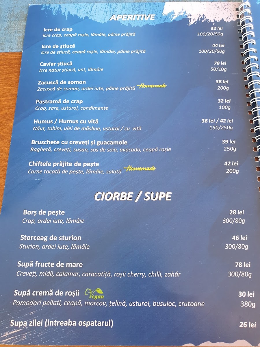Cherhana Ovidiu Menu - Image 1